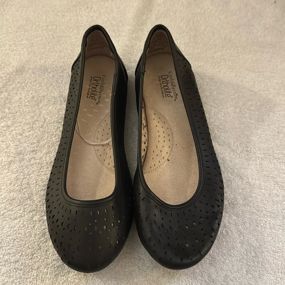 NWOT Croft & Barrow Ortho-lite Perforated Ballet Flats Cushion Insole Flexible